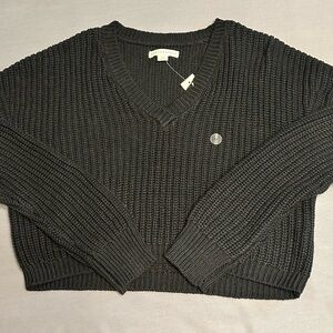 Aeropostale Charcoal V-Neck Women's Sweater
